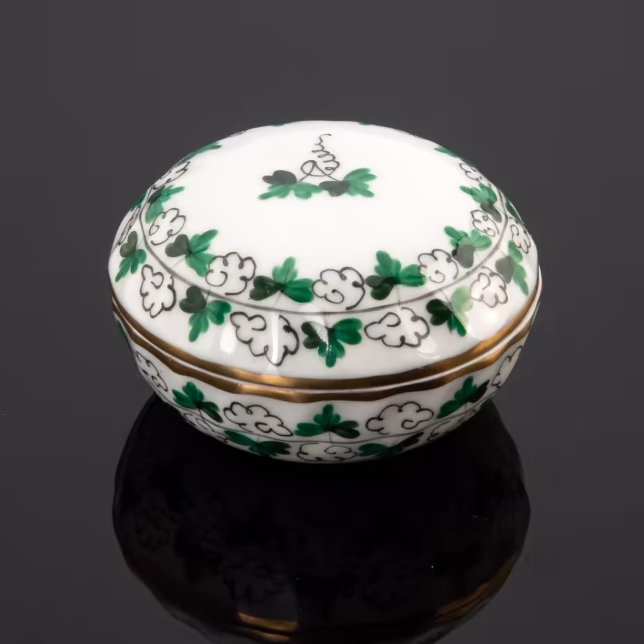 Шкатулка из серии "Persil Green" (с декором в виде листьев петрушки), Herend (Херенд)