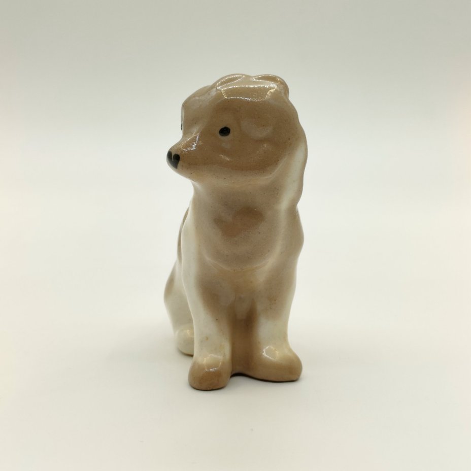Статуэтка "Собака", фаянс, аэрография, роспись, СССР, 1960-1980 гг.
