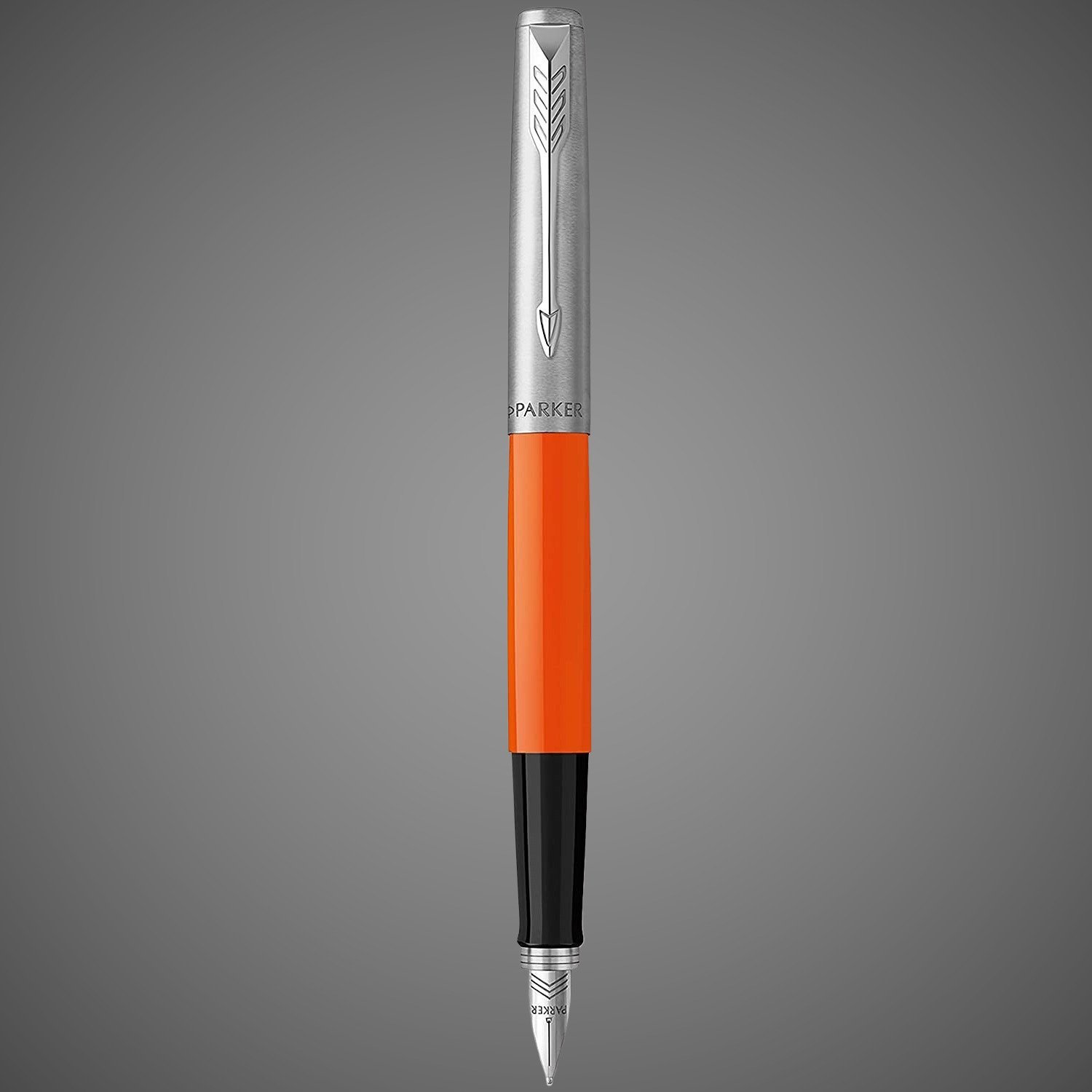 Перьевая ручка Parker Jotter, цвет ORIGINALS ORANGE CT, цвет чернил синий/черный, толщина линии M, В БЛИСТЕРЕ, Металлы: нержавеющая сталь, пластик