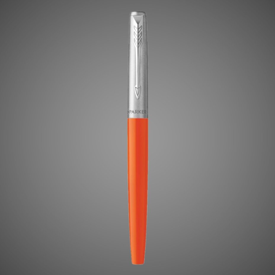 Перьевая ручка Parker Jotter, цвет ORIGINALS ORANGE CT, цвет чернил синий/черный, толщина линии M, В БЛИСТЕРЕ, Металлы: нержавеющая сталь, пластик