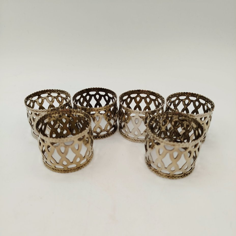 Кольца для салфеток на 6 персон, металл, Россия, 1970-2000 гг.