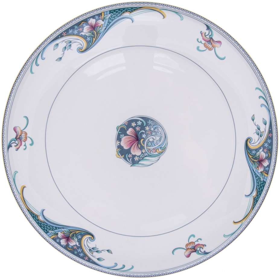 Набор для подачи торта (блюдо и лопатка), фарфор, деколь, мануфактура "Royal Bone China", Япония, 2000-2015 гг., Royal Bone China