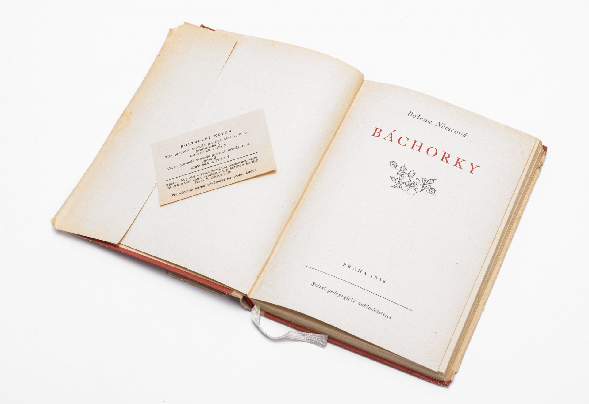 Божена Немцова " Бачорки", (Báchorky - Božena Němcová ) на чешском языке, бумага, издательство Праги, Чехословакия, 1958 г., Издательство «MOBA»