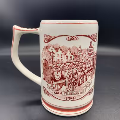 Пивная кружка c изображением пивоварен "Skol Brouwerijen", Delftsche Huys