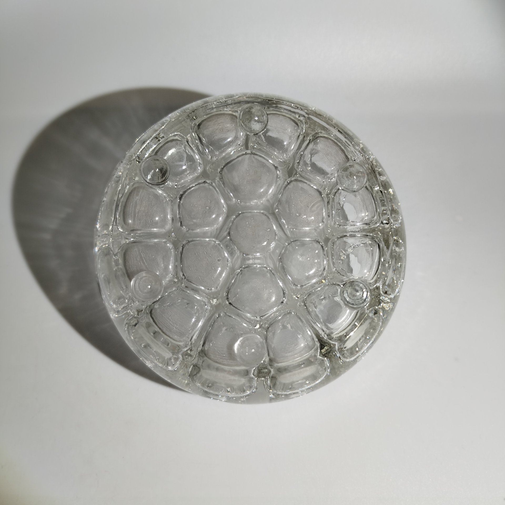 Ваза-подставка для цветов (роуз-боул, rose-bowl), стекло, пресс, Западная Европа, 1960-1980 гг.