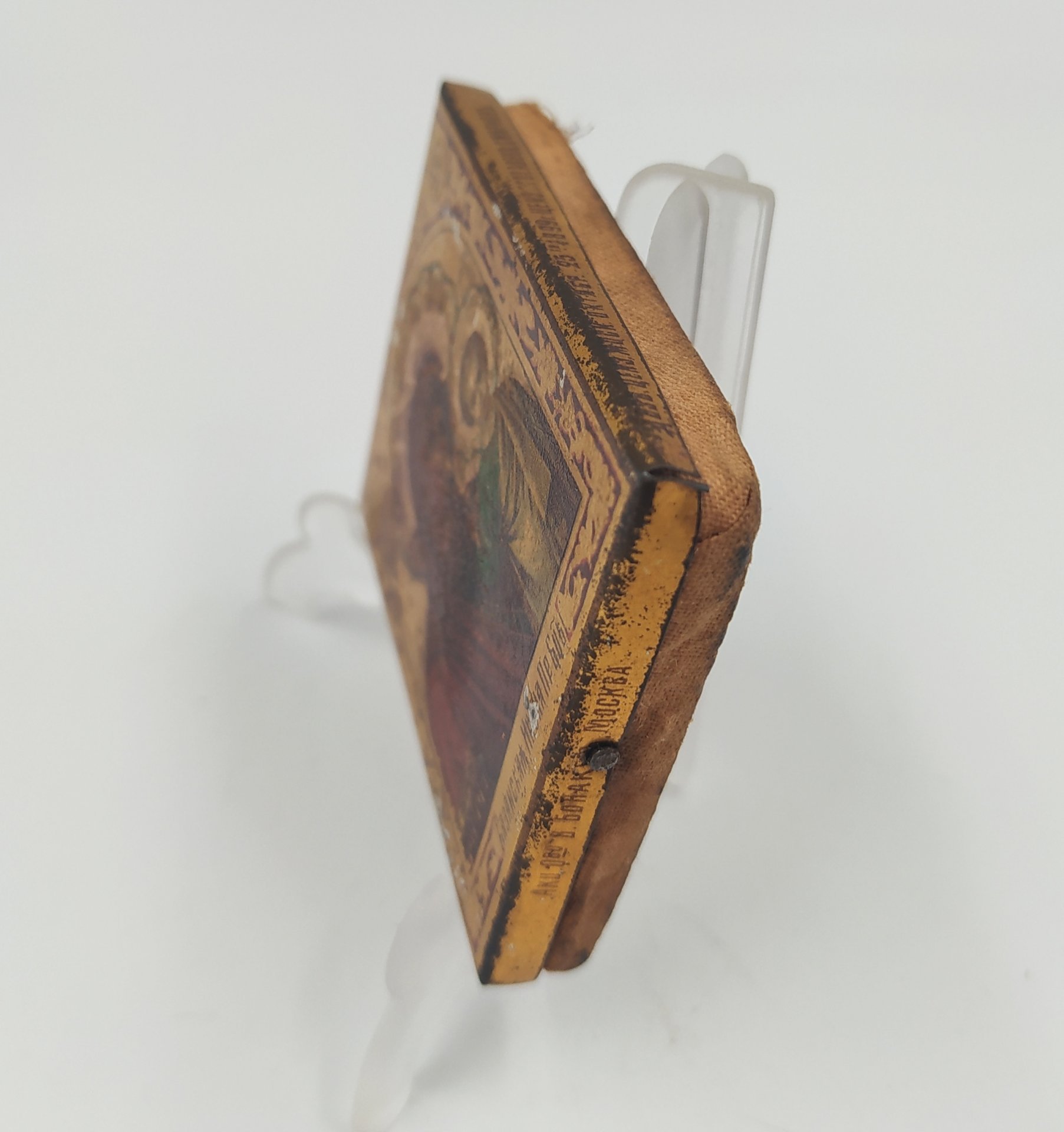 Икона «Богоматерь Казанская», жесть, печать (хромолитография), дерево, ткань, Фабрика «Жако и Бонакер», Российская империя, 1890-1915 гг.