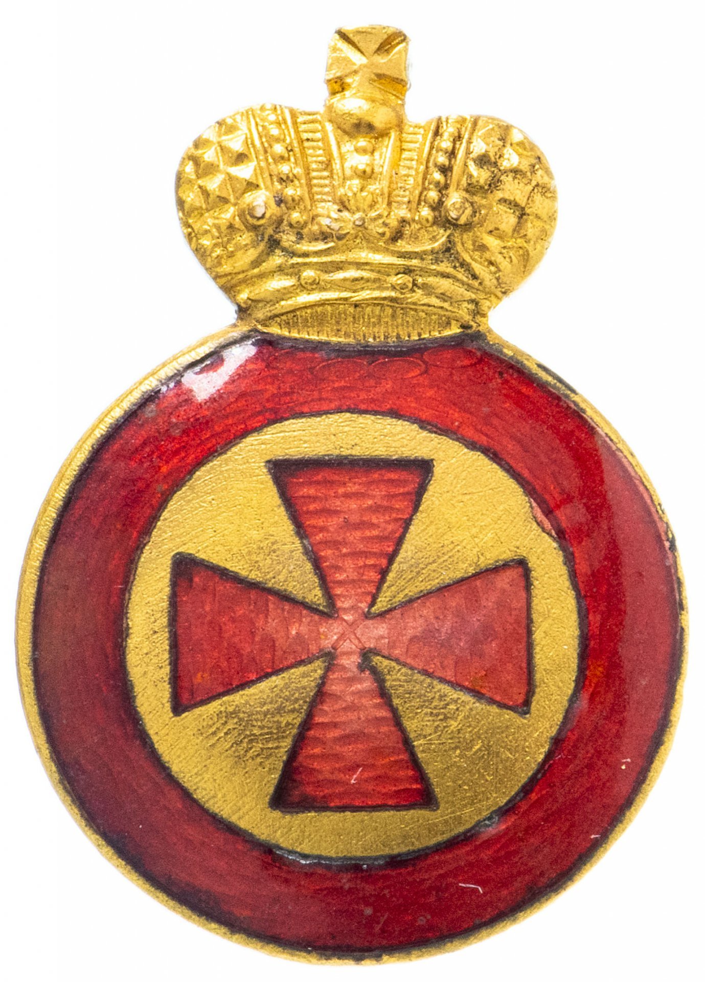 Знак ордена Святой Анны 4-й степени за военные заслуги для ношения на оружии, в футляре