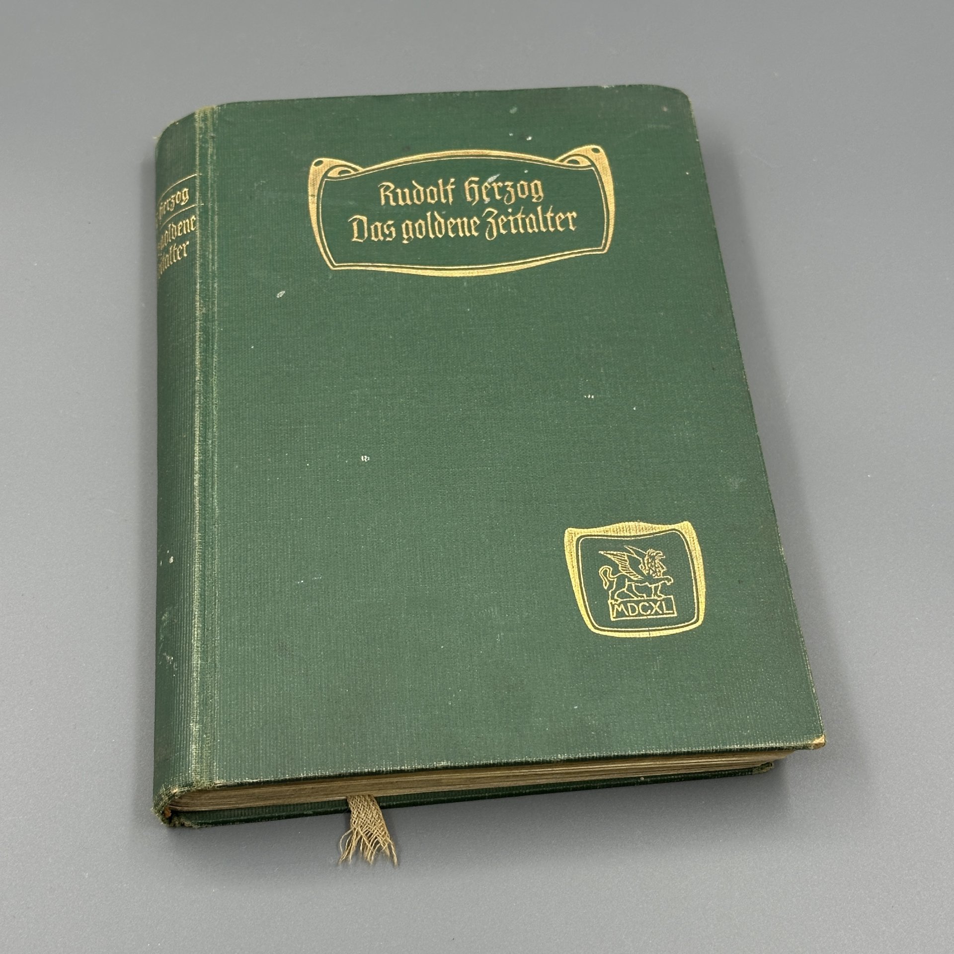 Книга Rudolf Herzog "Das goldene Zeitalter", J.G. Gottassche Buchhandlung Rachfolger (На немецком языке)