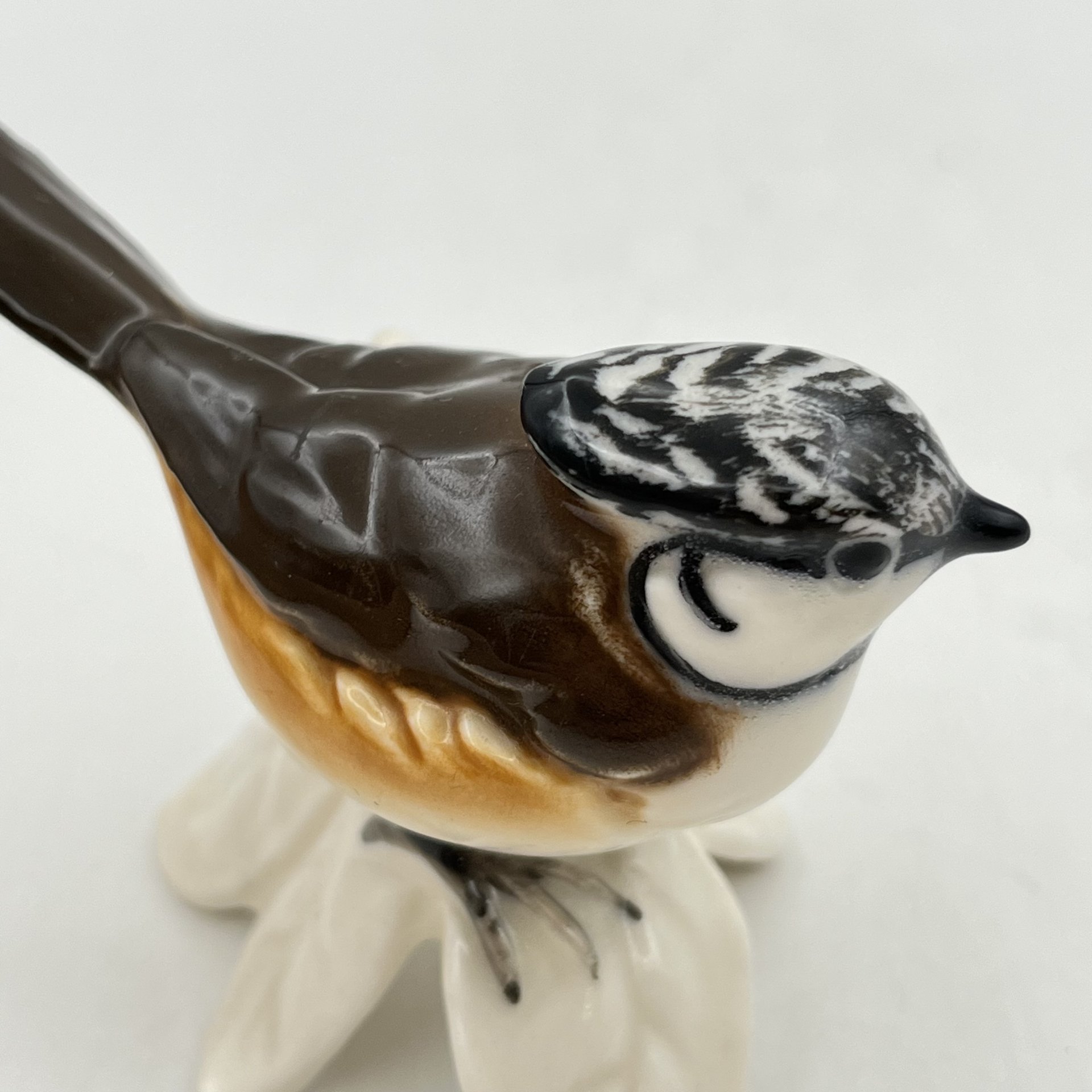 Статуэтка "Хохлатая синица", фарфор, роспись, Goebel, ФРГ, 1972-1979 гг., Goebel