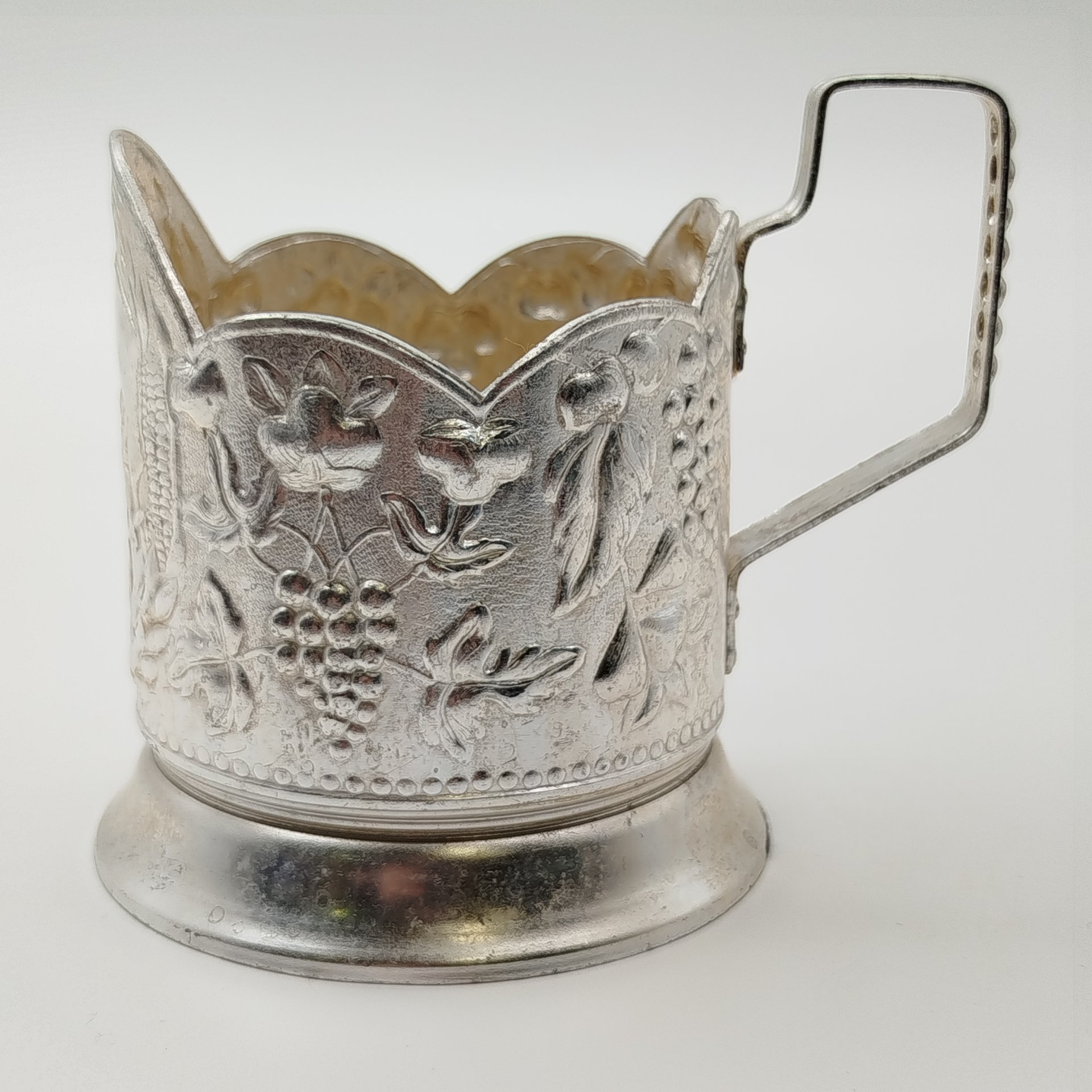 Подстаканник "Комбайнерский" ("Серп и молот"), алюминий, СССР, 1970-1990 гг.