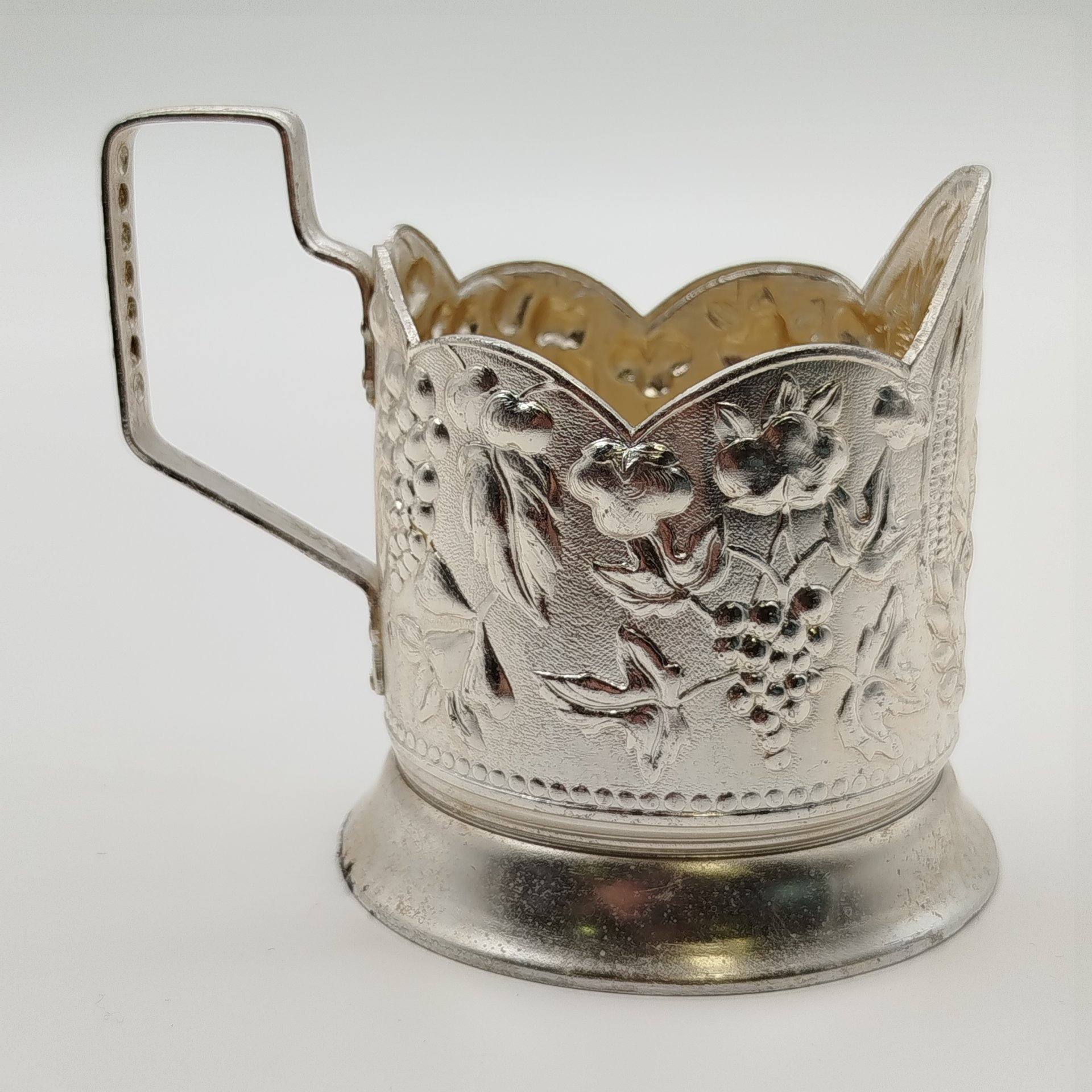 Подстаканник "Комбайнерский" ("Серп и молот"), алюминий, СССР, 1970-1990 гг.