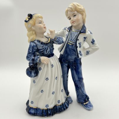 Статуэтка "Свидание (Кавалер и дама)", фарфор, роспись, деколь, золочение, Западная Европа, 1970-1990 гг.
