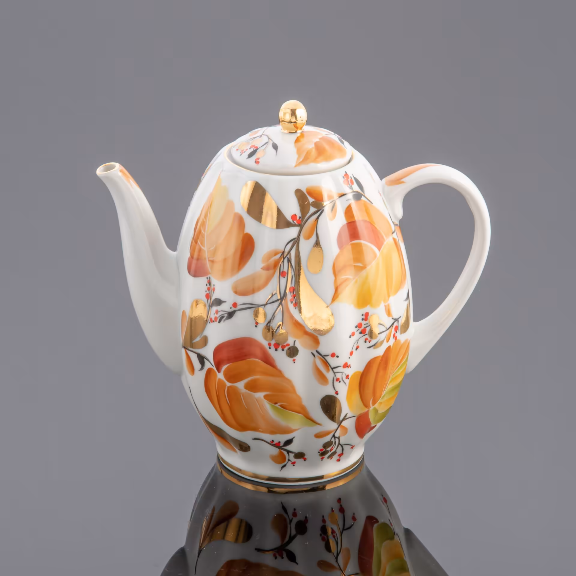 Кофейник "Осень", Ленинградский фарфоровый завод (ЛФЗ)
