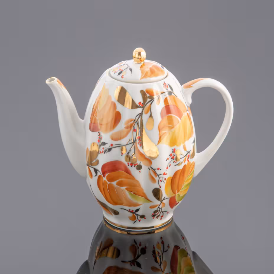 Кофейник "Осень", Ленинградский фарфоровый завод (ЛФЗ)