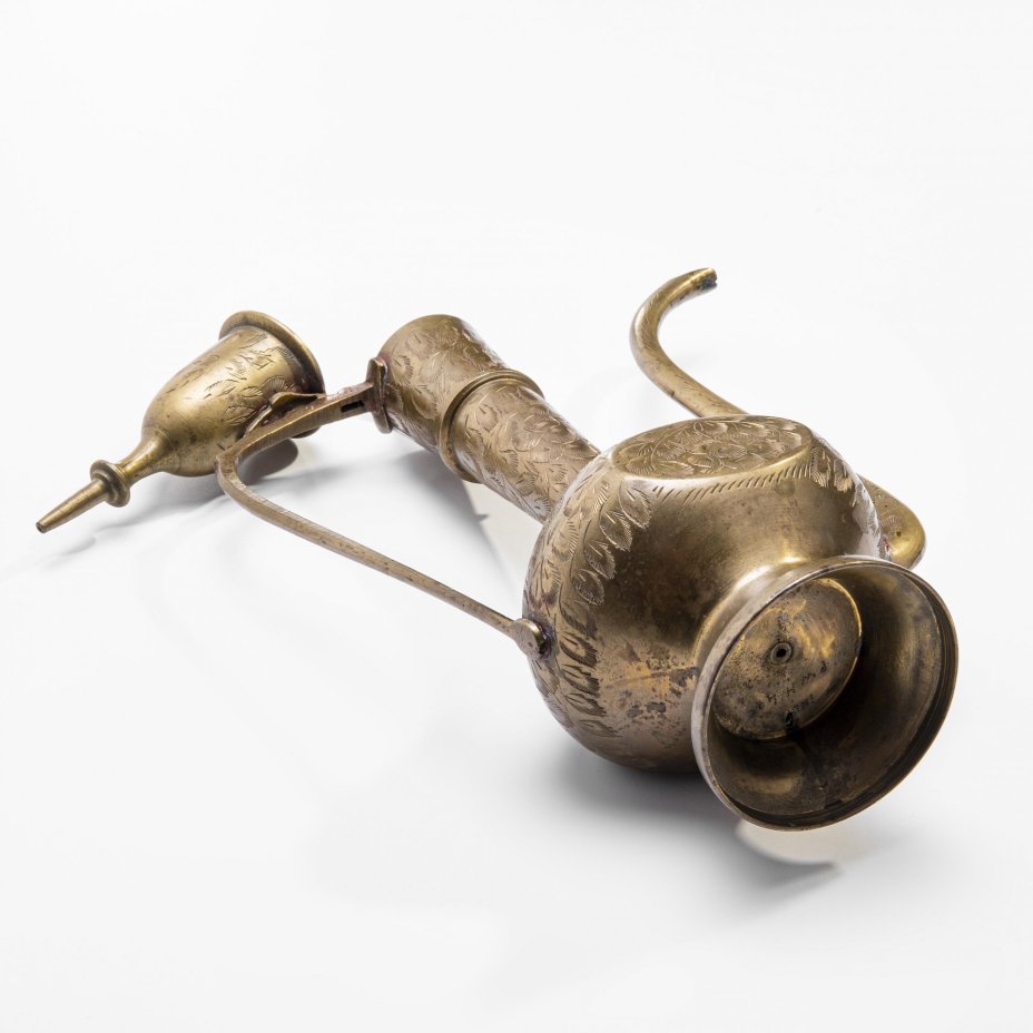 Кувшин (Кумган) в восточном стиле, латунь с гравировкой, Индия, 1970-1990 гг.