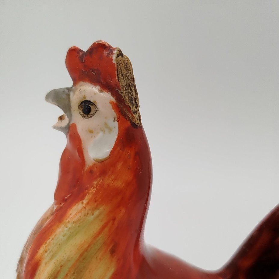 Пашотница (подставка для яиц) с фигуркой петуха, фабрика "Max Roesler"