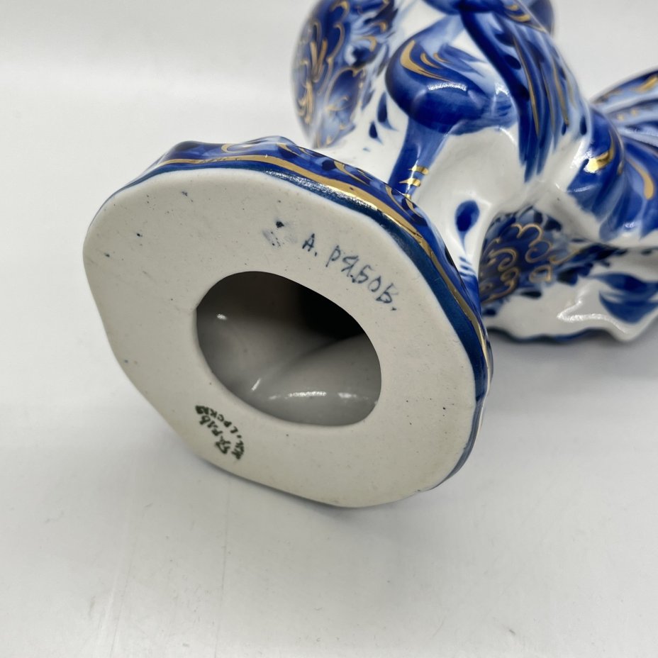 Статуэтка "Петух" с расписным декором, Гжель, фарфор, роспись, Россия, 1990-2010 гг.