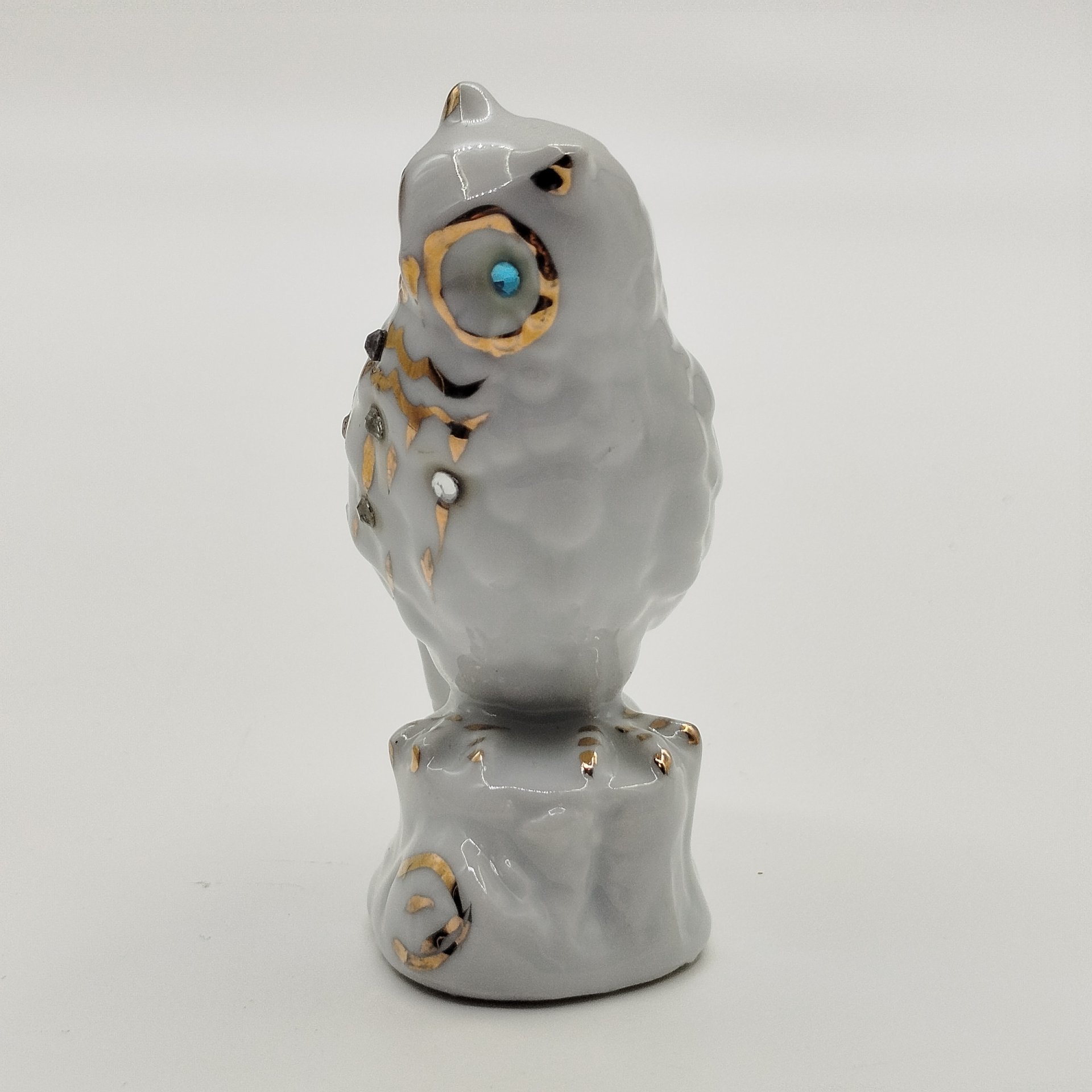 Статуэтка "Сова", фарфор, стразы, роспись, Азия, 2000-2020 гг.