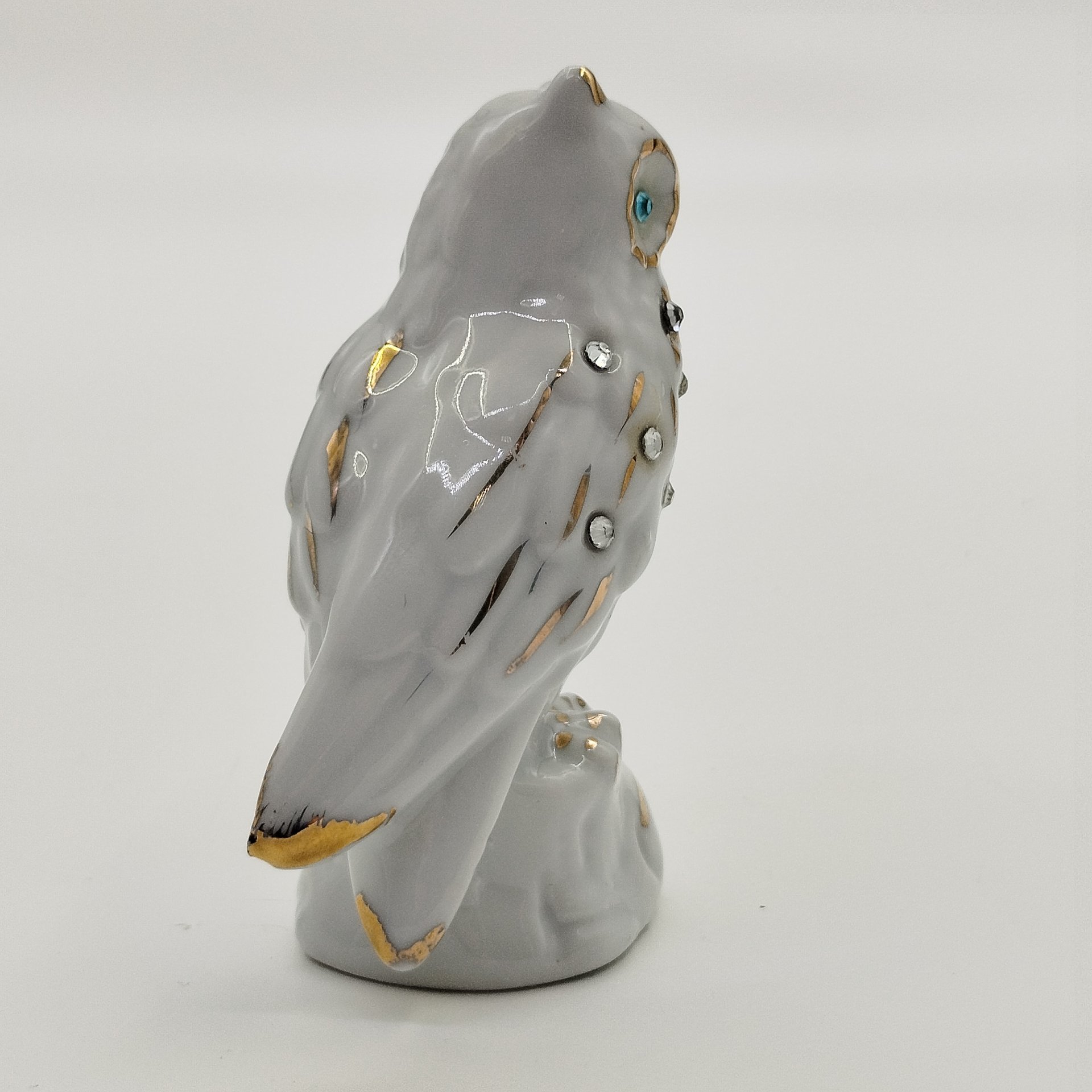 Статуэтка "Сова", фарфор, стразы, роспись, Азия, 2000-2020 гг.