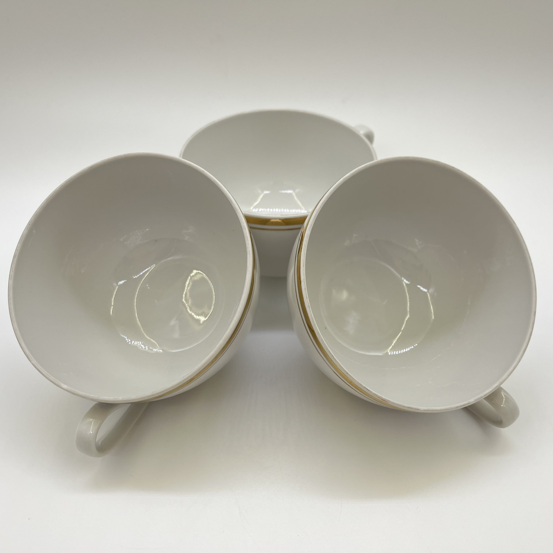 Набор чашек на 3 персоны, фарфор, золочение, Дмитровский фарфоровый завод (ДФЗ Вербилки), СССР, 1965-1991 гг.