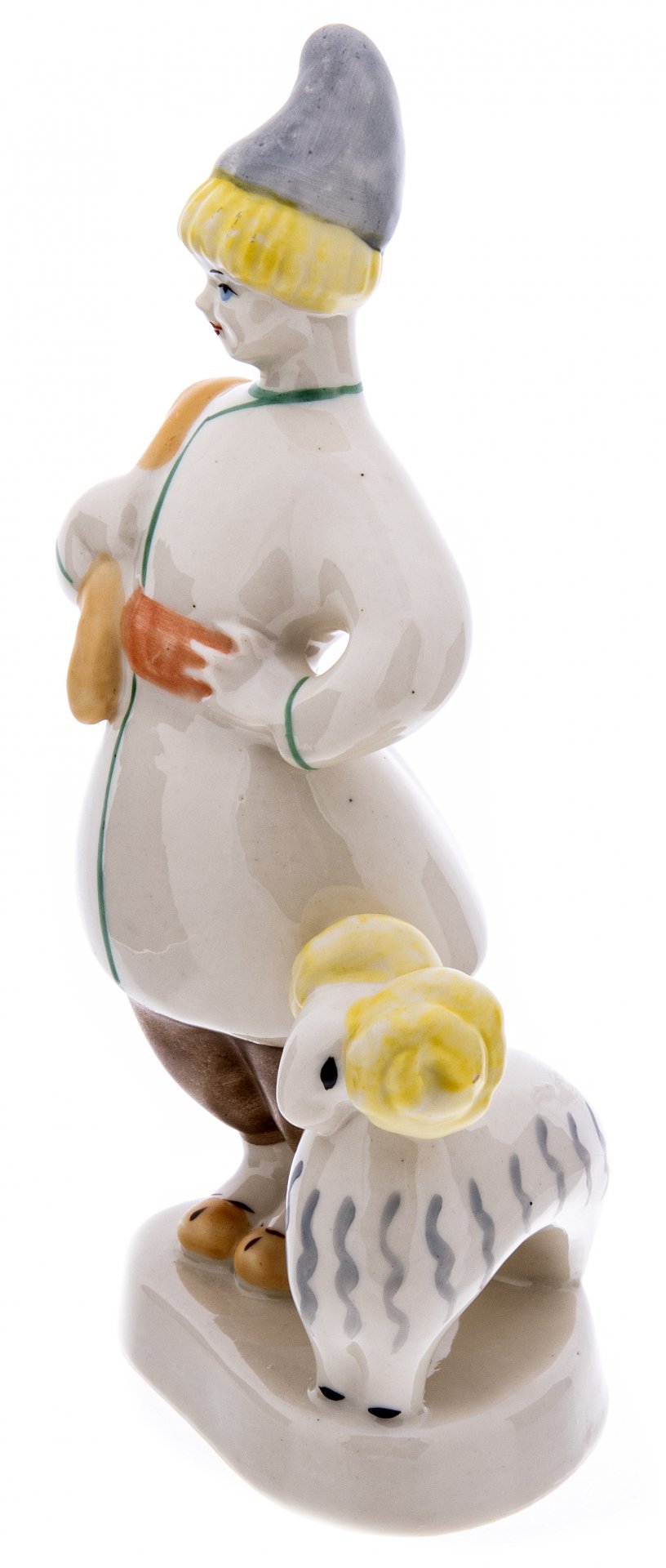 Статуэтка «Пастушок», фарфор, роспись, "Полонский ЗХК", СССР, 1956-1970 гг., Полонский завод художественной керамики (Полонное ЗХК)