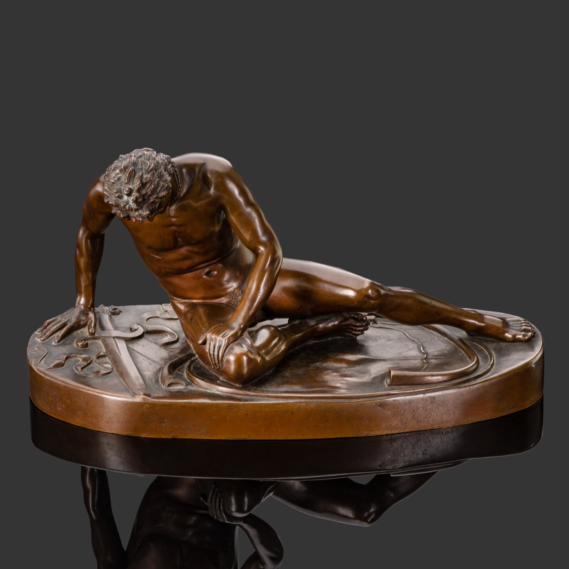 Скульптура "Умирающий галл", Ferdinand Barbedienne (Фердинанд Барбедьенн), бронза, патинирование