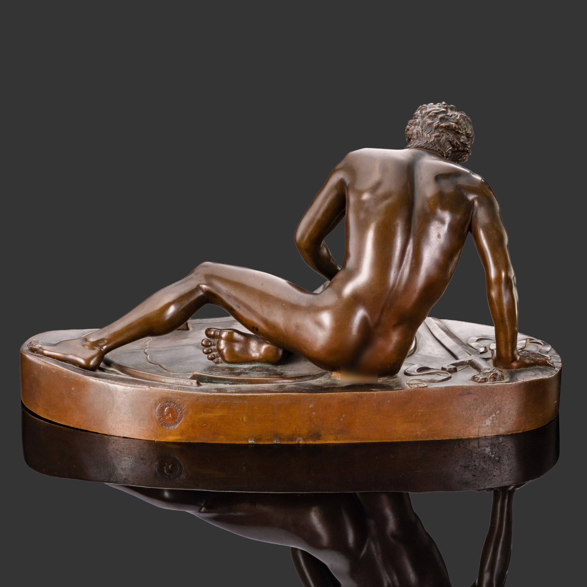 Скульптура "Умирающий галл", Ferdinand Barbedienne (Фердинанд Барбедьенн), бронза, патинирование