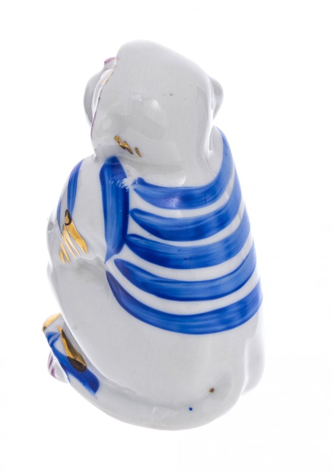 Статуэтка "Обезьяна" из серии "Гороскоп", фарфор, роспись, Дулевский фарфоровый завод ("Дулево"), СССР, 1992 г., Дулевский фарфоровый завод (Дулёво)
