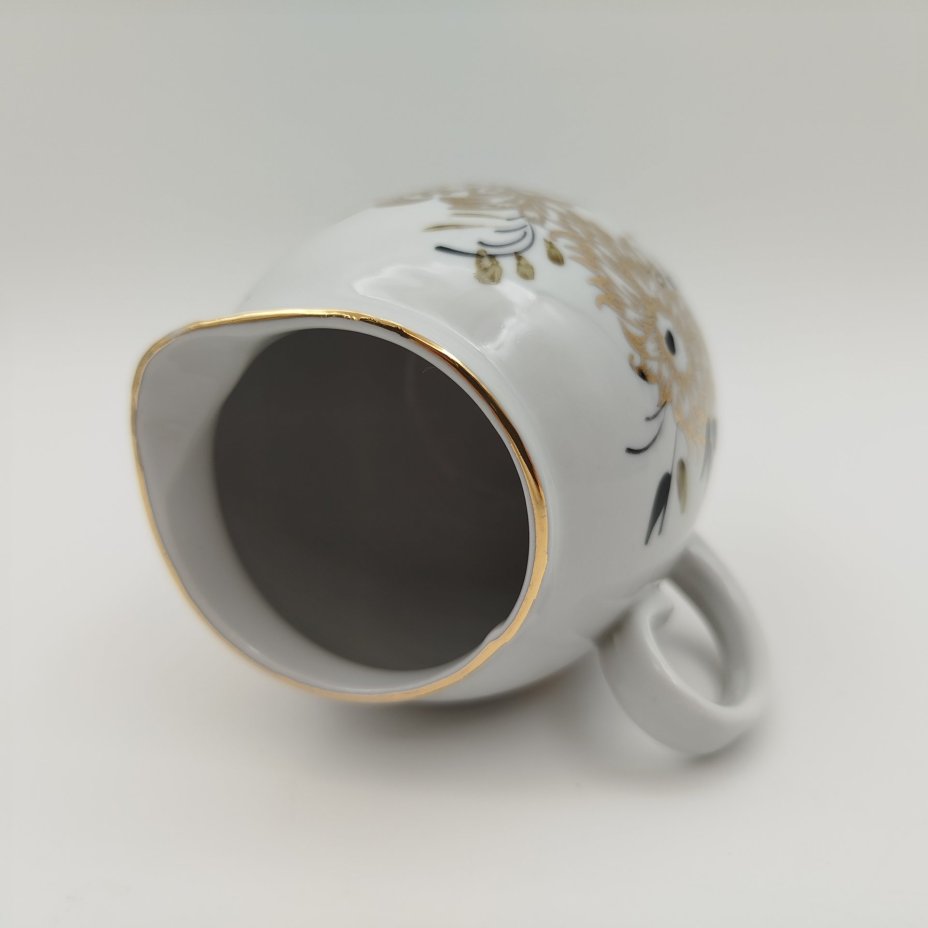 Молочник (сливочник) с цветочным декором, Барановский фарфоровый завод