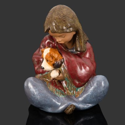 Скульптура "Loyal Companion" ("Верный спутник"), скульптор Antonio Ramos, фарфор, роспись, Lladro, Испания, 1997 г.