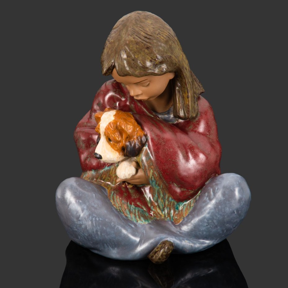 Скульптура "Loyal Companion" ("Верный спутник"), скульптор Antonio Ramos, фарфор, роспись, Lladro, Испания, 1997 г.