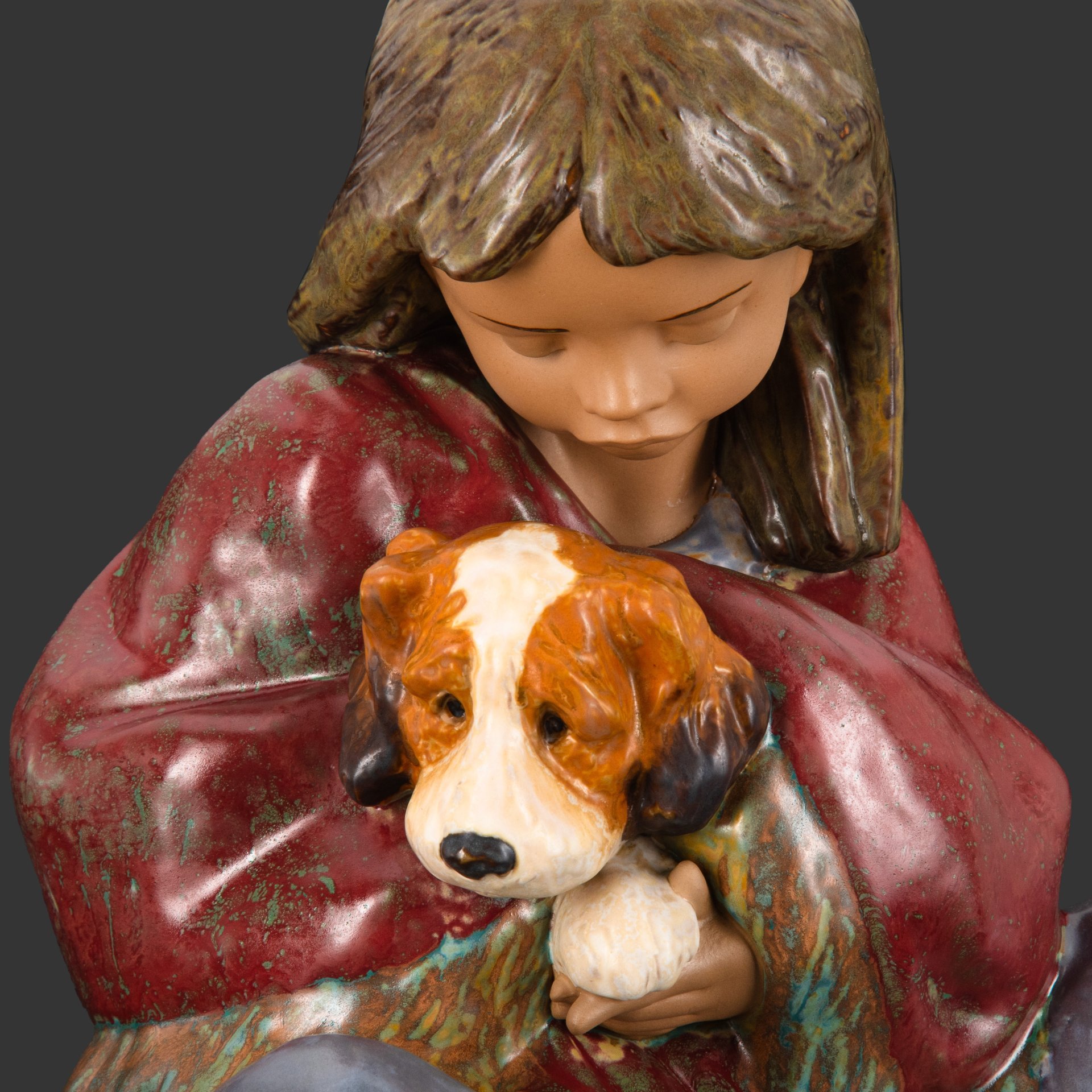 Скульптура "Loyal Companion" ("Верный спутник"), скульптор Antonio Ramos, фарфор, роспись, Lladro, Испания, 1997 г.