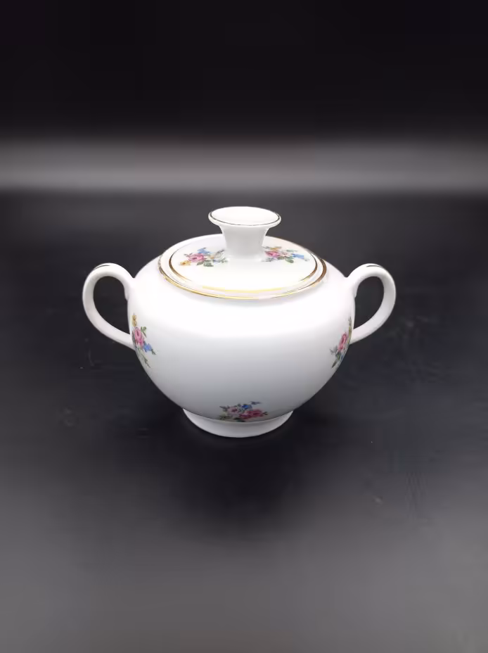 Сахарница с цветочным декором, Kaestner Saxonia