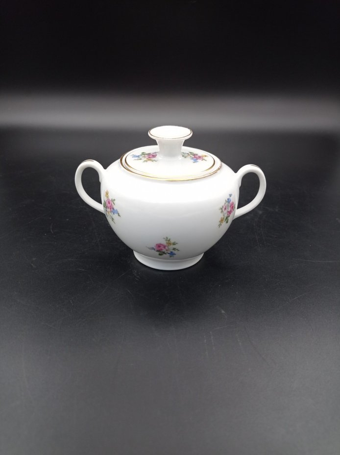 Сахарница с цветочным декором, Kaestner Saxonia