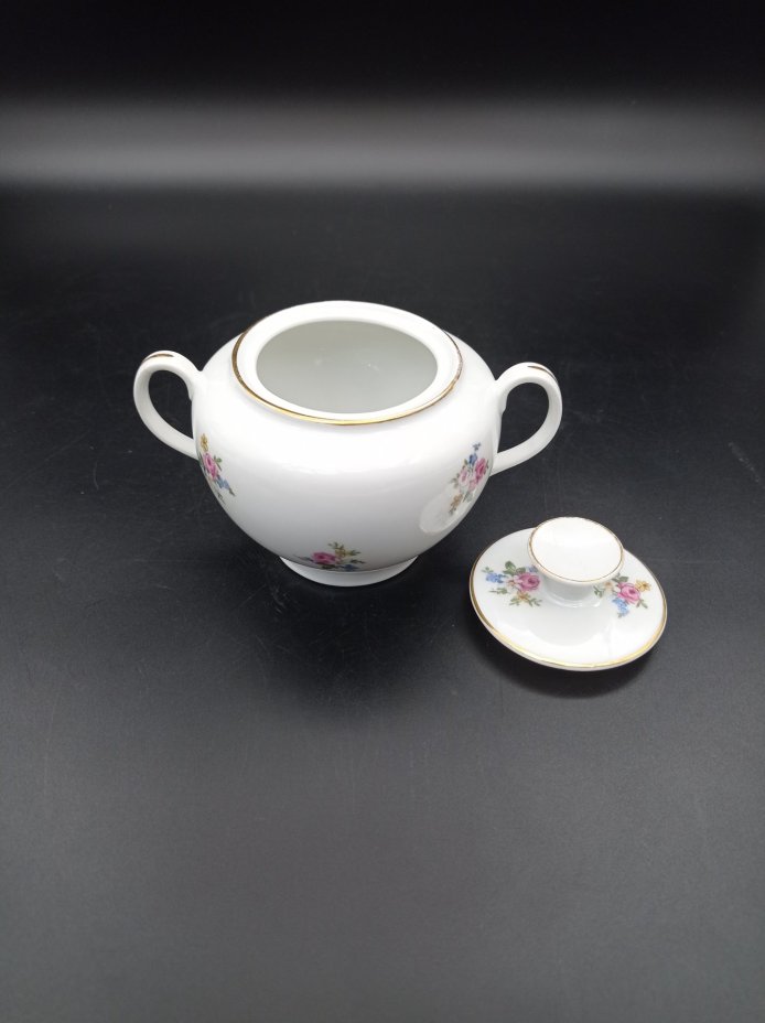 Сахарница с цветочным декором, Kaestner Saxonia