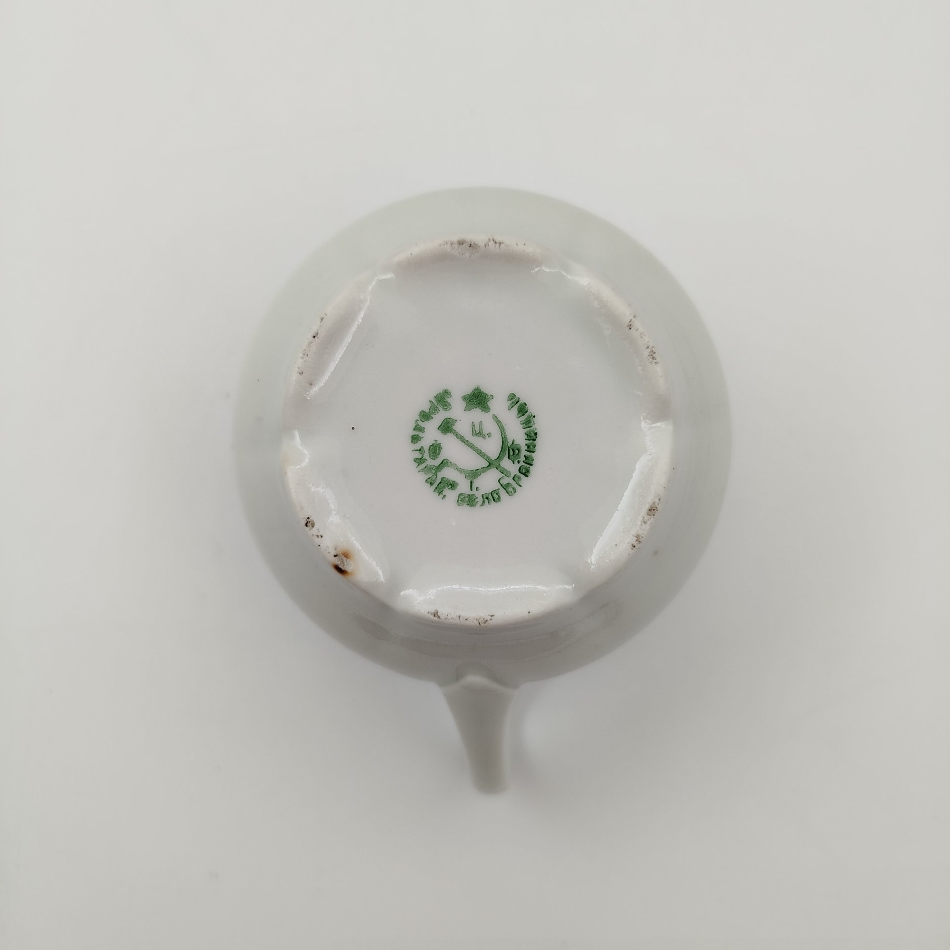 Молочник с декоративным пояском, фарфор, обводка, золочение, Фарфоровый завод «Пролетарий» (Бронница, Мста), СССР, 1927-1930 гг.