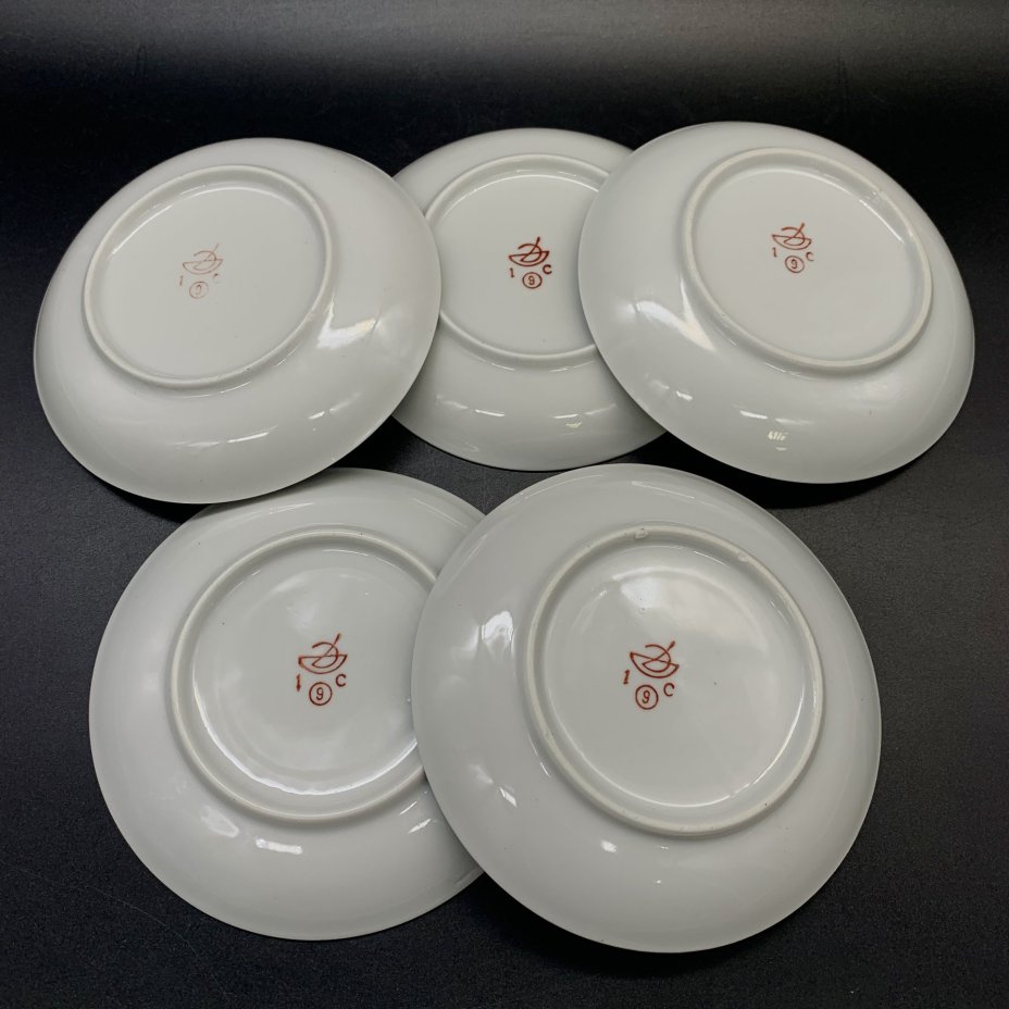 Набор блюдец на пять персон, Довбышский фарфоровый завод (Довбыш)