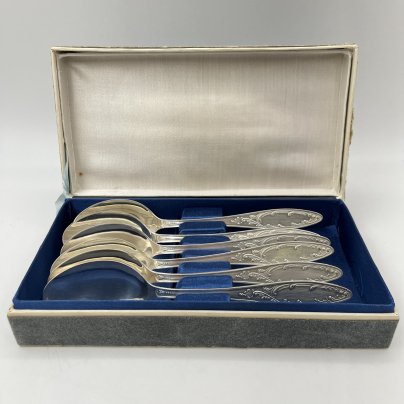 Набор столовых ложек "Пламя" на 6 персон в футляре
