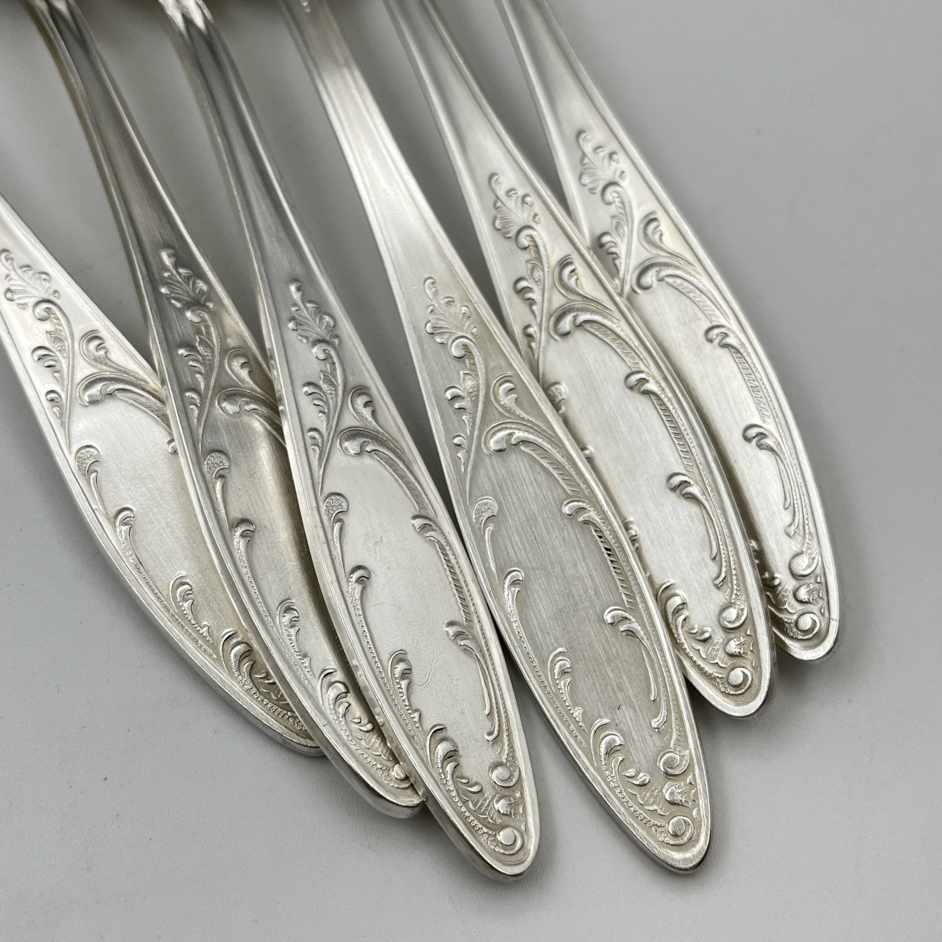 Набор столовых ложек "Пламя" на 6 персон в футляре