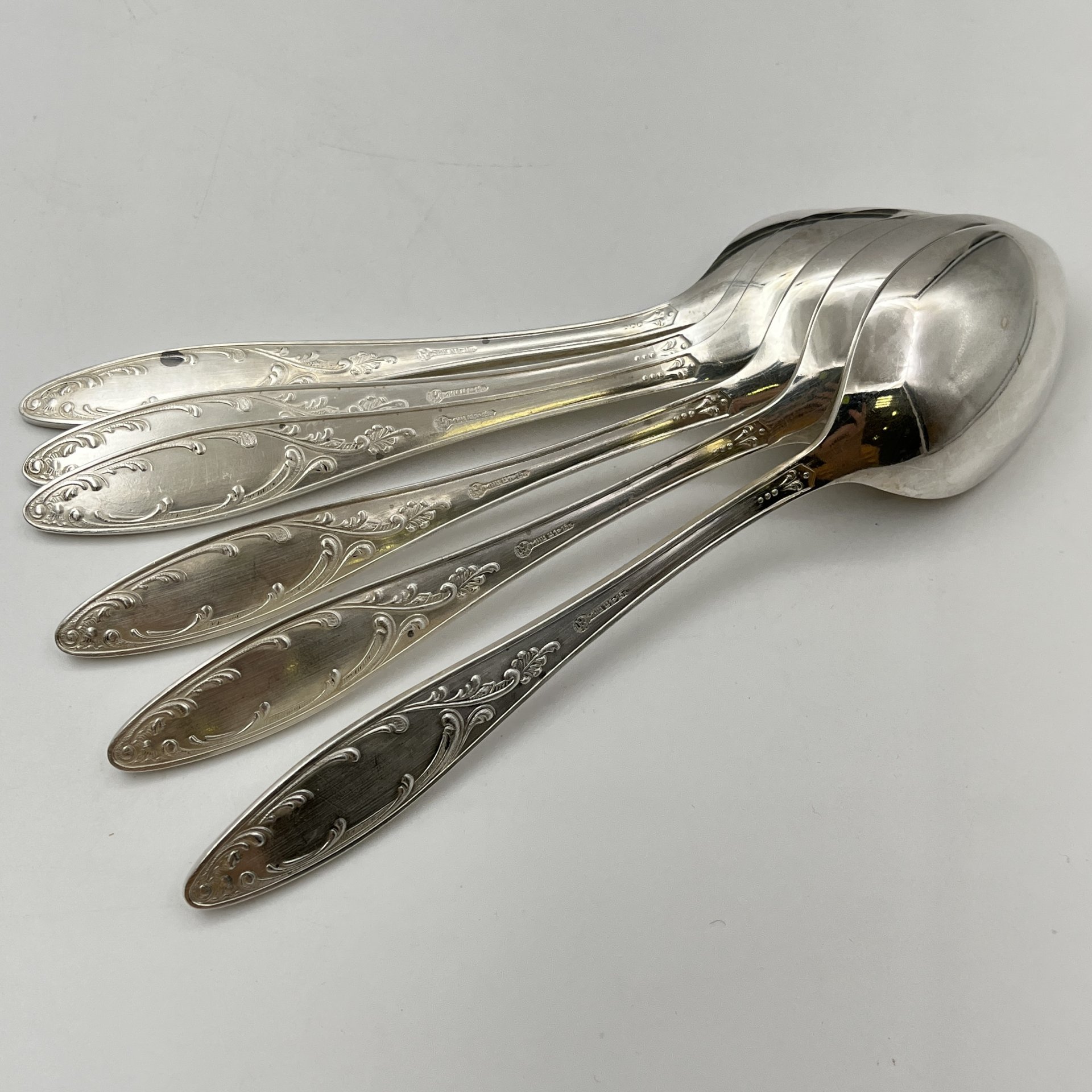 Набор столовых ложек "Пламя" на 6 персон в футляре