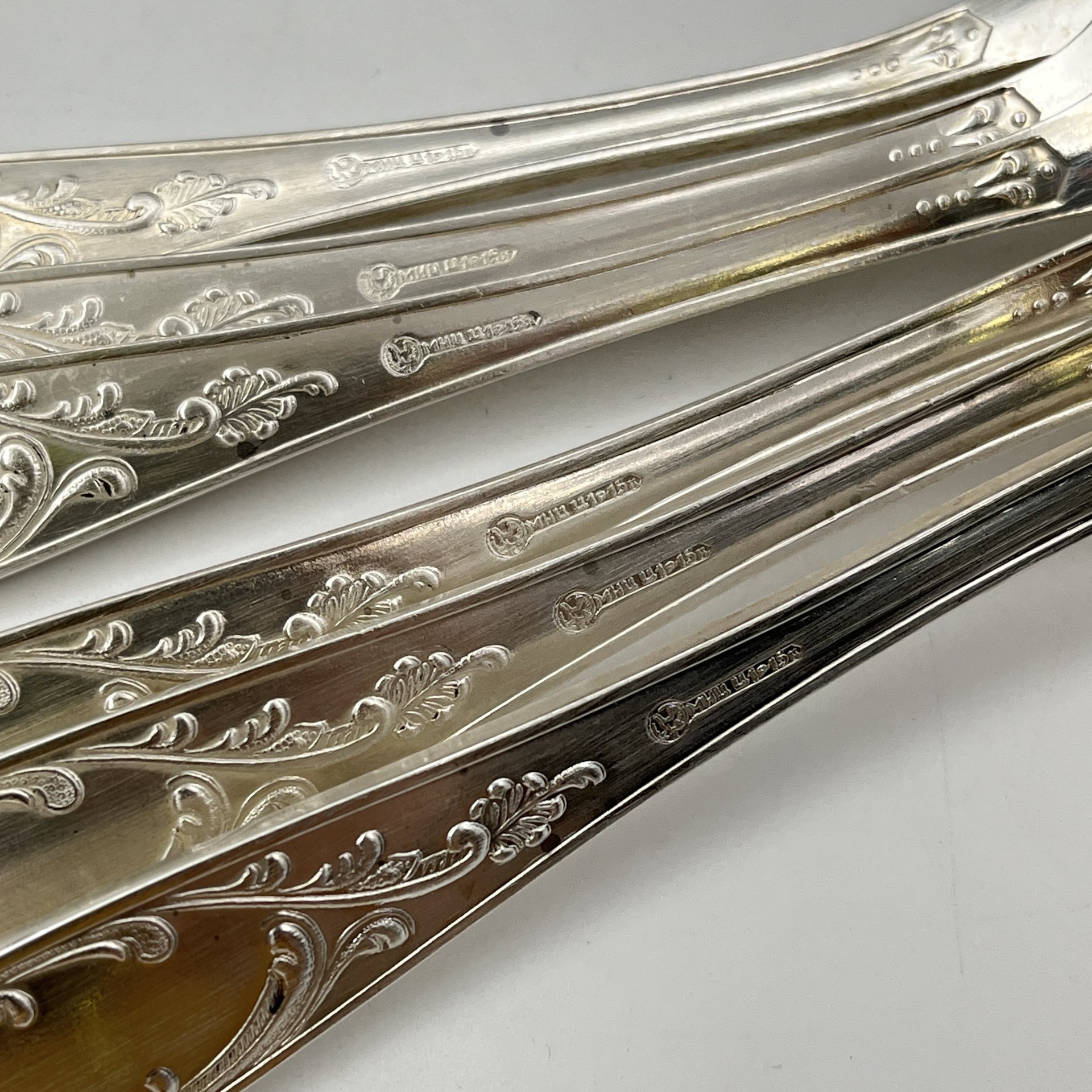 Набор столовых ложек "Пламя" на 6 персон в футляре