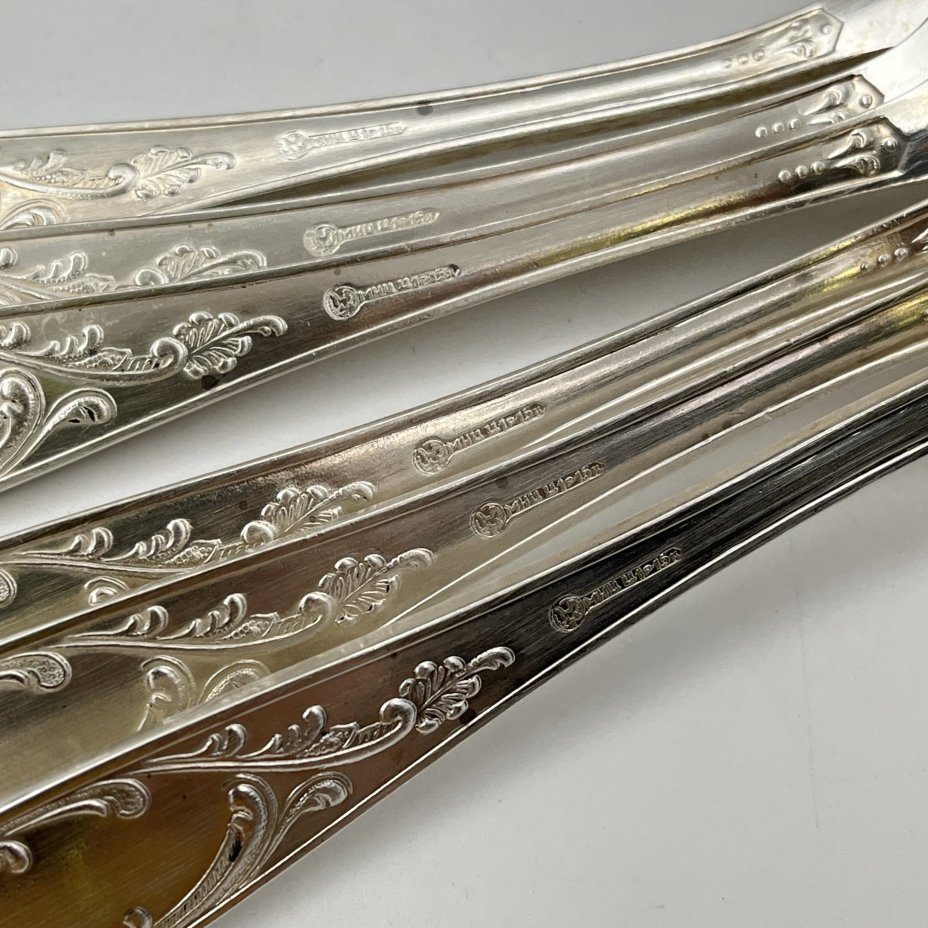 Набор столовых ложек "Пламя" на 6 персон в футляре