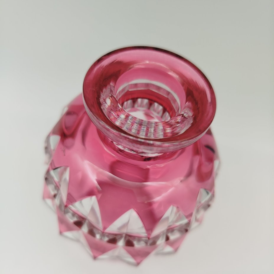 Флакон (вазочка), хрусталь, нацвет, Val Saint Lambert, Бельгия, 1960-1980 гг.