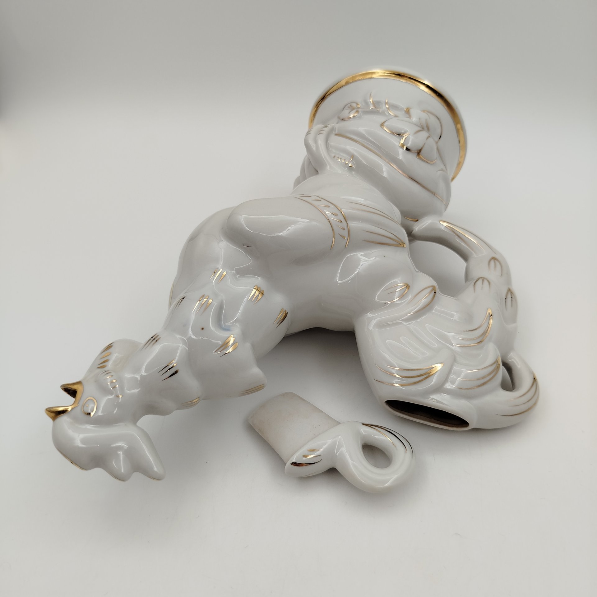 Штоф "Петух", фарфор, золочение, Городницкий фарфоровый завод, СССР, 1960-1970 гг., Городницкий фарфоровый завод