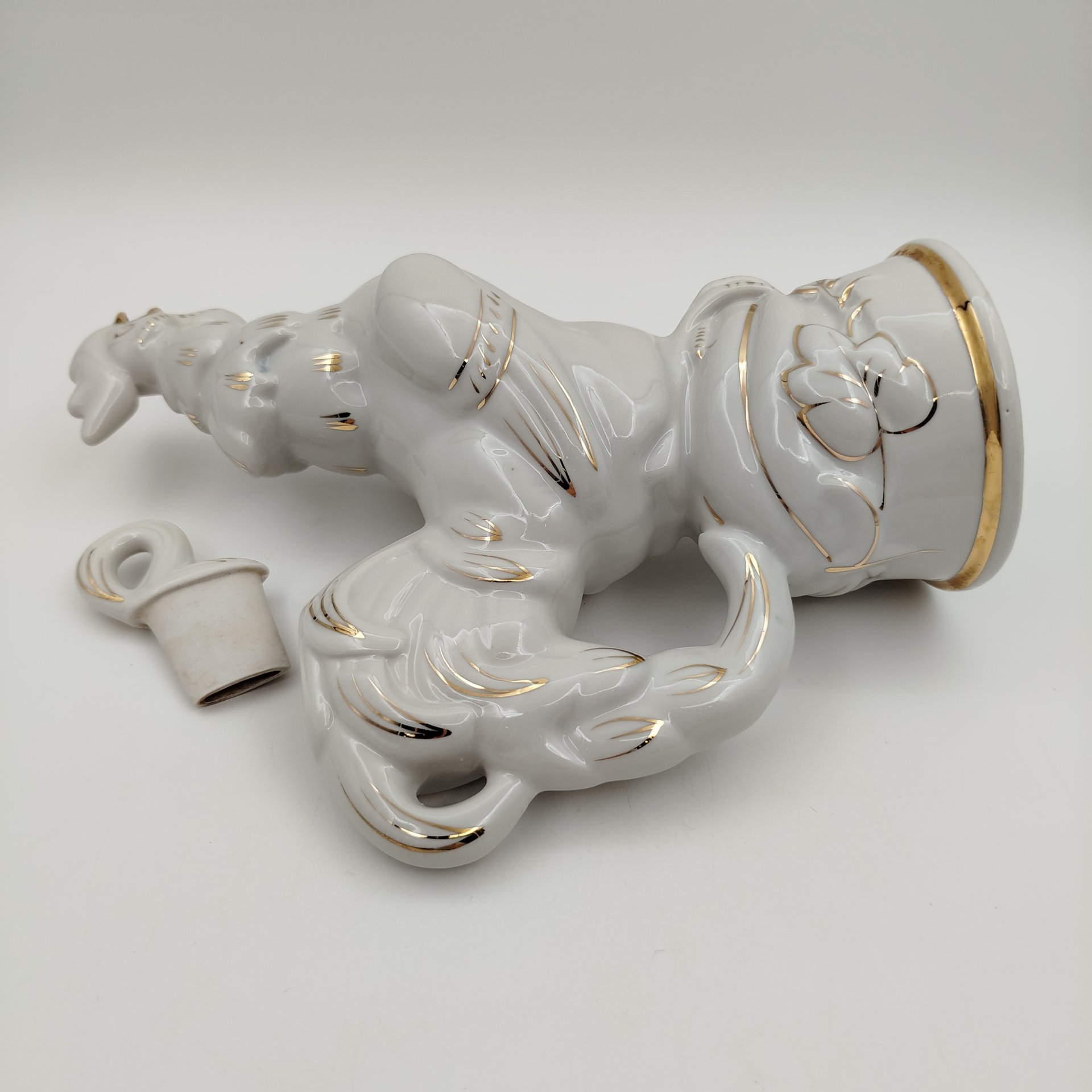 Штоф "Петух", фарфор, золочение, Городницкий фарфоровый завод, СССР, 1960-1970 гг., Городницкий фарфоровый завод