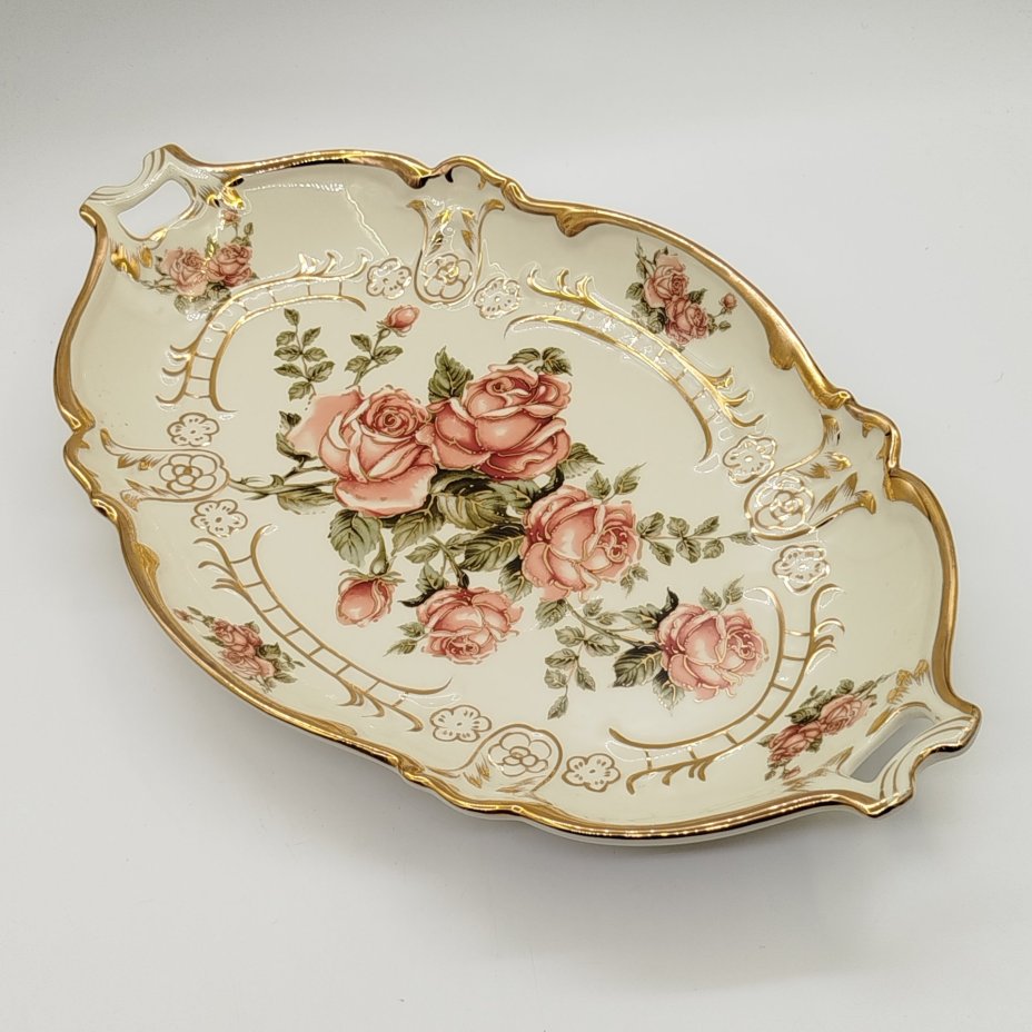Поднос (сервировочное блюдо) "Корейская роза", L'Etoile design de Limoges
