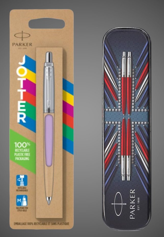 Шариковая ручка Parker Jotter Originals Lilac CT, цвет чернил синий, толщина линии M , в блистере.+жестяной футляр, Металлы: нержавеющая сталь, пластик