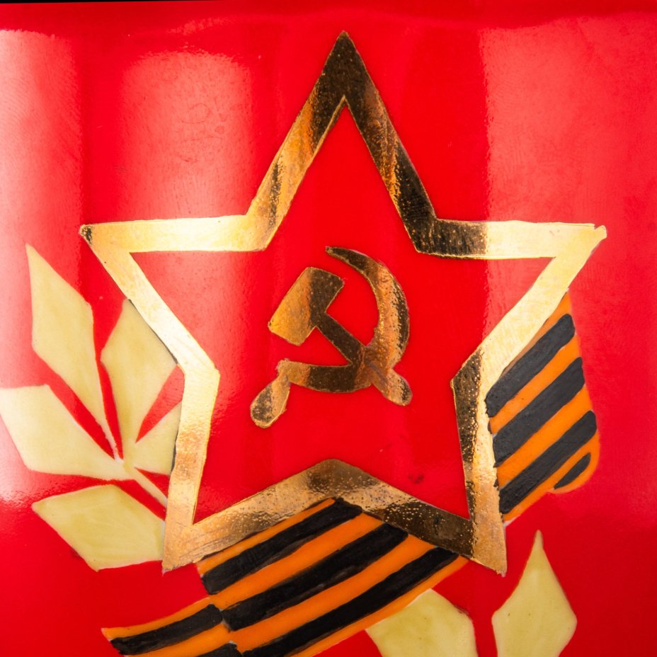 Чайный бокал "Юбилейный. 1918-1988", автор С. Аникин, фарфор, крытье, роспись, золочение, Дулевский фарфоровый завод (Дулёво), Дулевский фарфоровый завод (Дулёво)