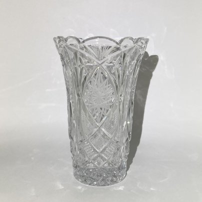 Ваза с резным декором, хрусталь, алмазная грань, СССР, 1970-1990 гг.