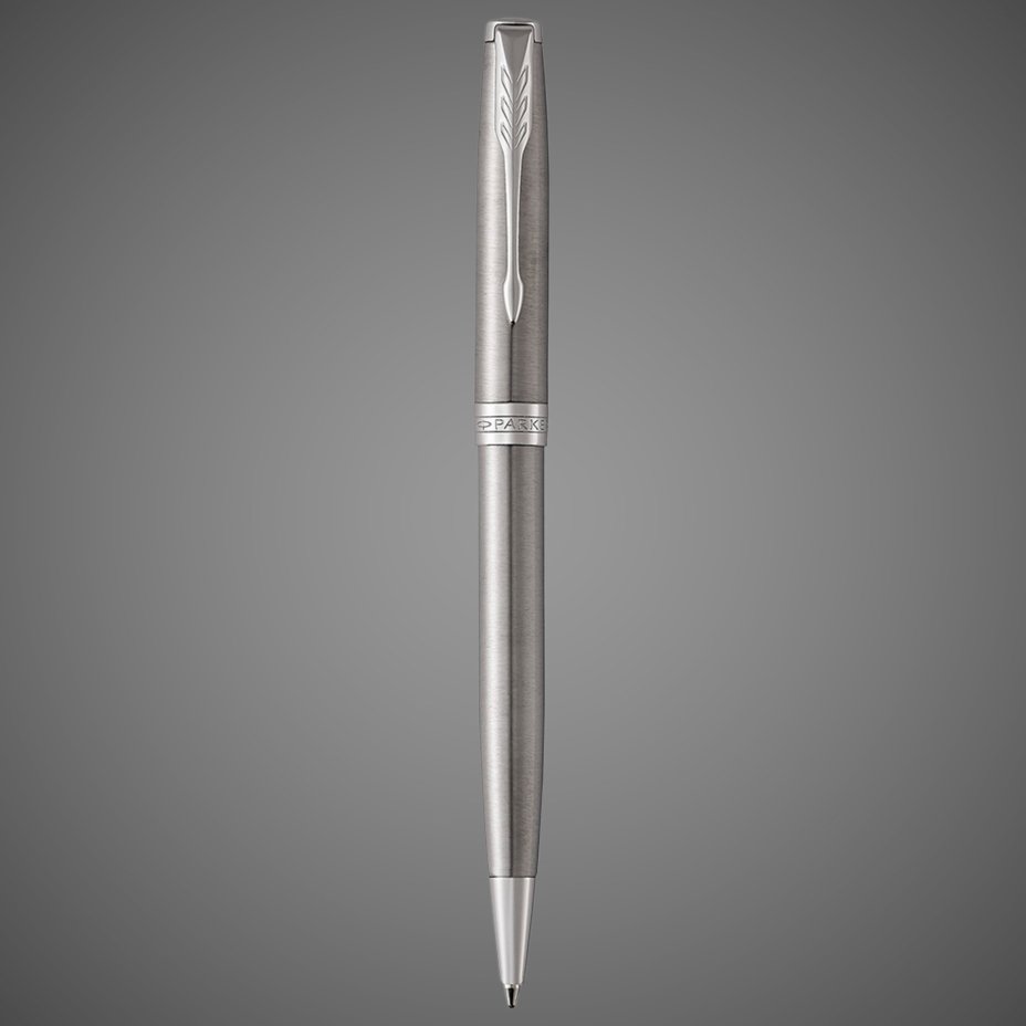 Шариковая ручка Parker Sonnet , Stainless Steel CT, стержень: M, цвет чернил: black , в подарочной упаковке, Металлы: латунь, нержавеющая сталь, палладий